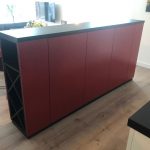 Room divider rood in de keuken